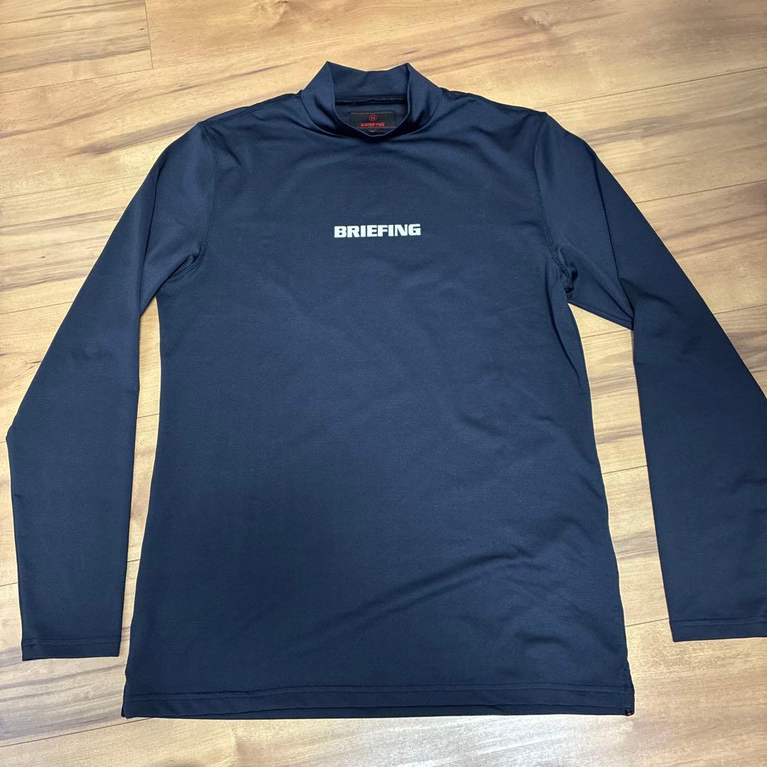 【試着のみ】BRIEFING 両面プリント ハイネック モックネック トップス