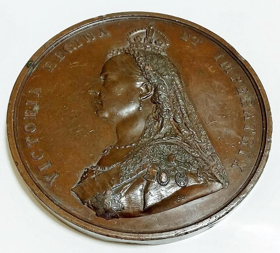 77mm 1887年 イギリス ビクトリア ヴィクトリア 戴冠式 銅メダル