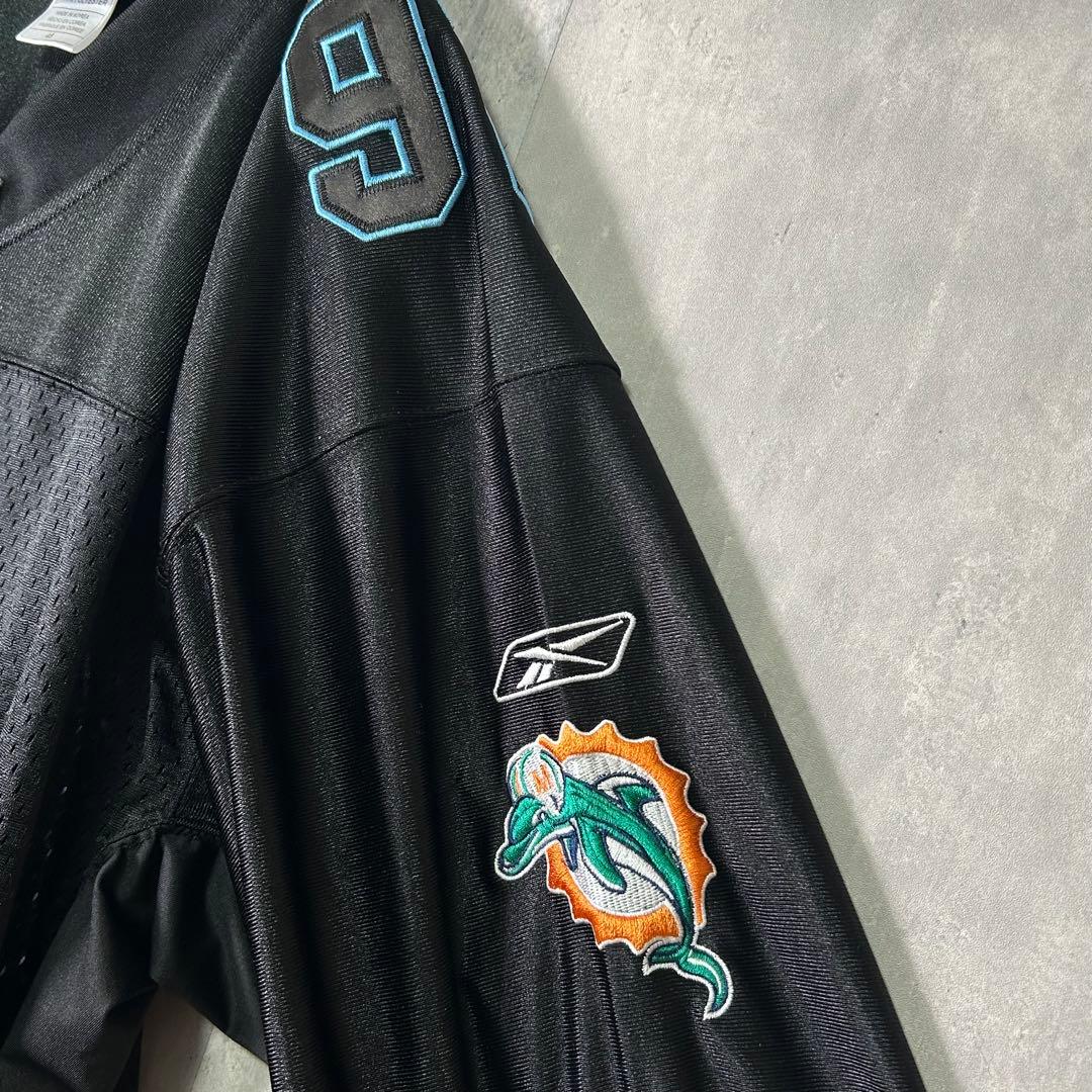 NFL ドルフィンズ 希少デザイン ゲームシャツ #91 Wake 黒