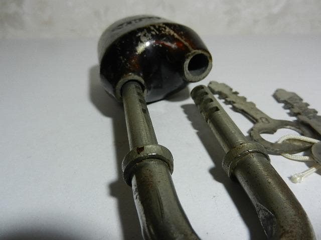 古い希少な鉄道?錠前その２（ボディーに「ＭＯＬＡ」の刻印）