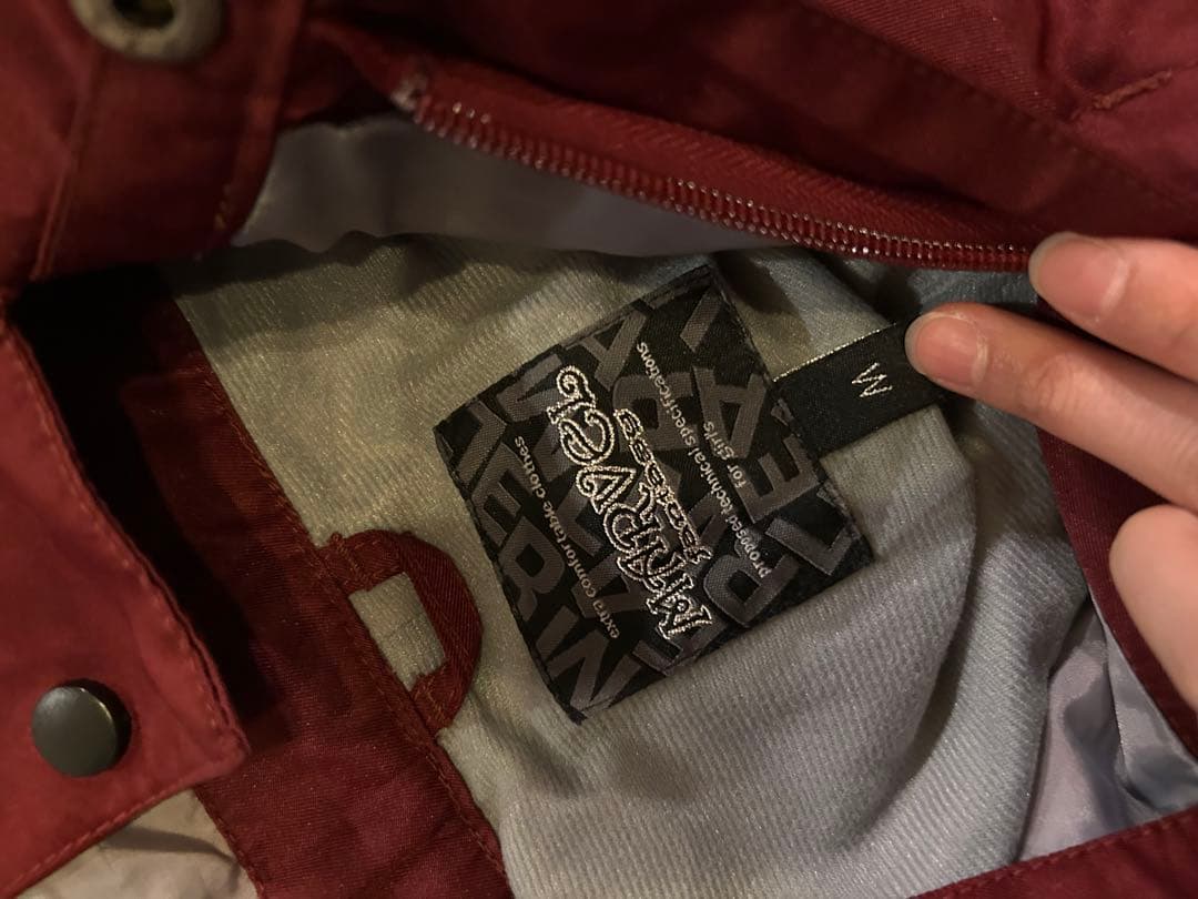 スノーボード　スキーウェア バーガンディ　赤　Mサイズ