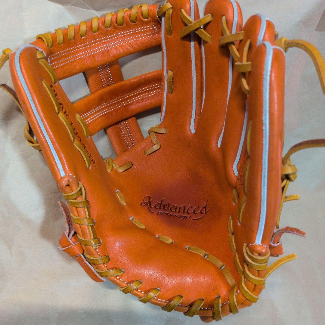 SSK:プロエッジ 硬式グローブ:右投げ用:内野手用グラブ :オレンジ/タン