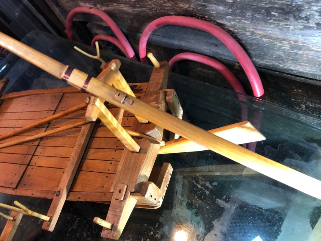 日本 昭和東京羽田 船大工 和船 大小2隻 工芸品 美術品 舟盛 模型 匠