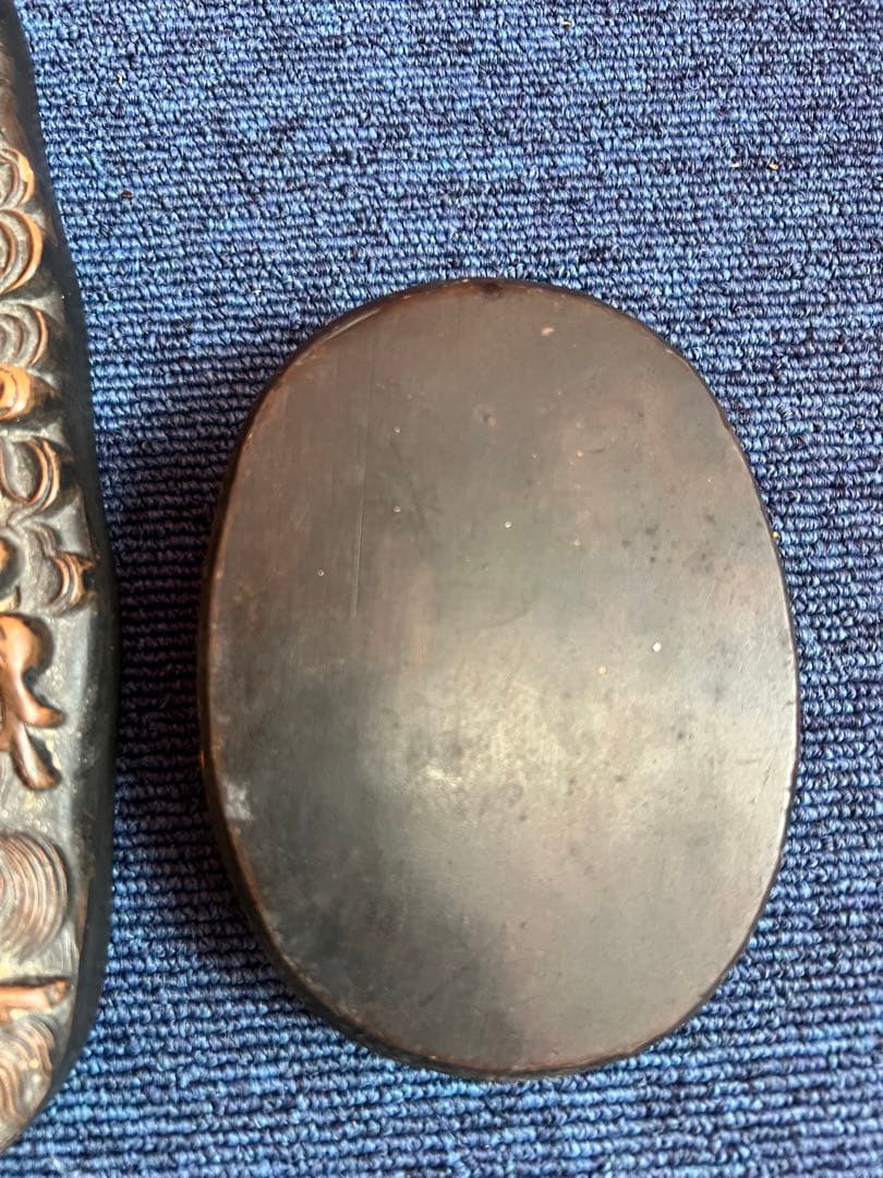 1193 中国　骨董　墨宝閣　龍文硯　時代物