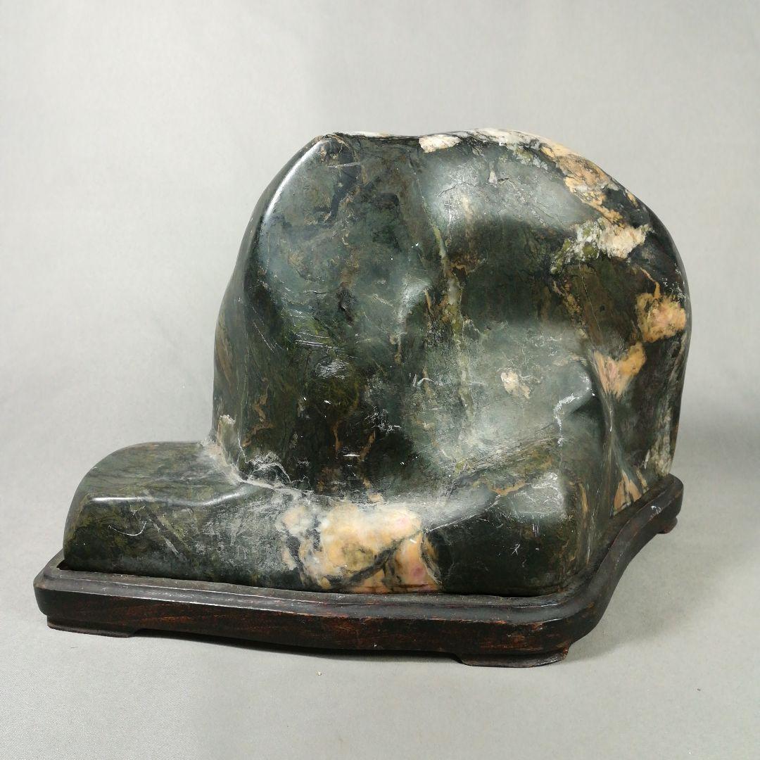 天然石　桜花石　鑑賞石　水石　置物　　木製台座