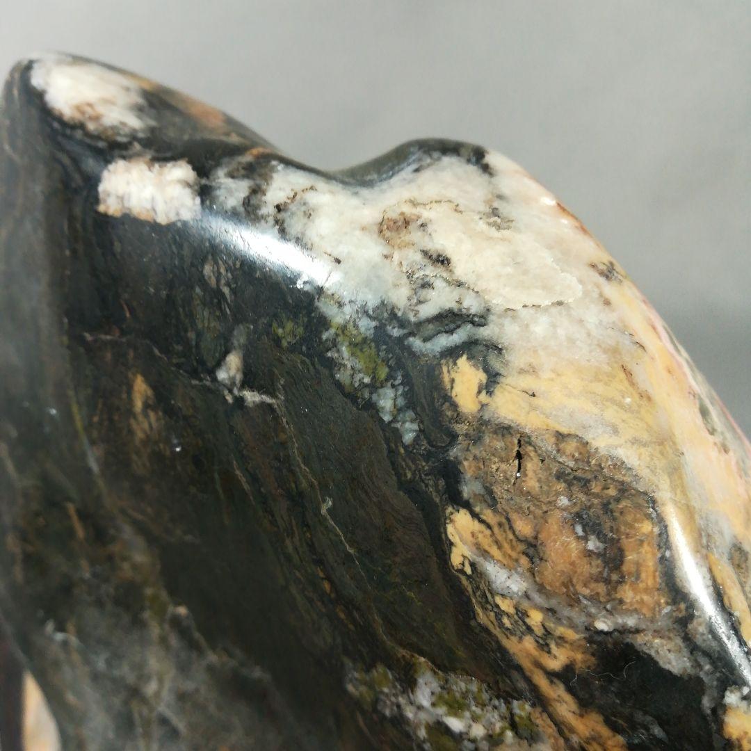 天然石　桜花石　鑑賞石　水石　置物　　木製台座