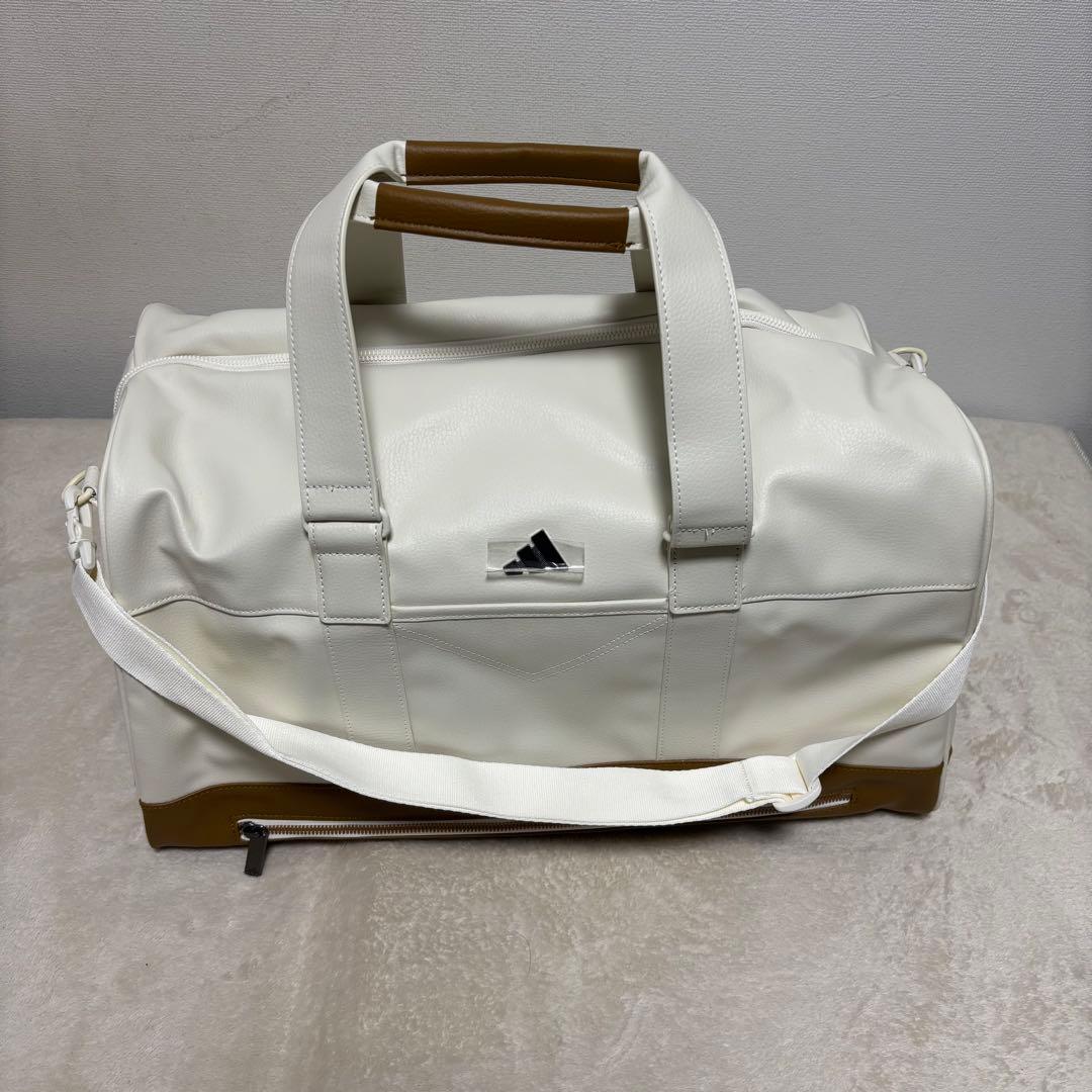 未使用adidas Golfアディダスゴルフ 合成皮革 ボストンバッグ　ベージュ