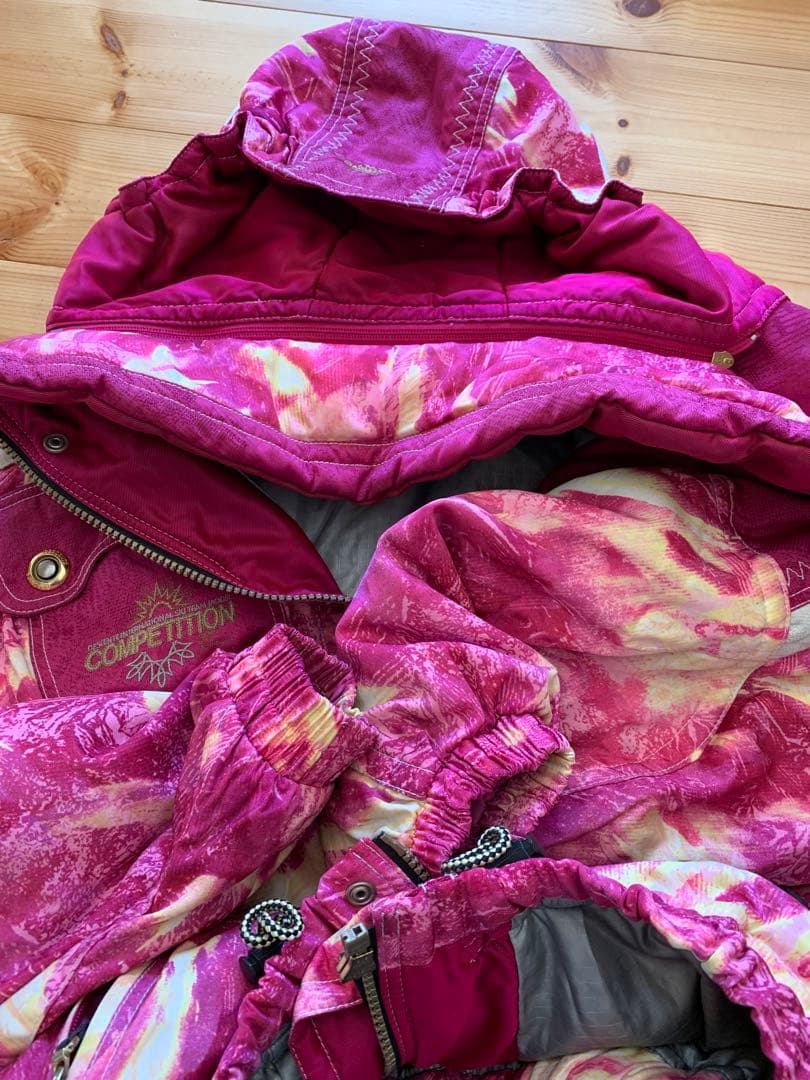 DESCENTE スキーウェア　ピンク　上下セット　レトロ