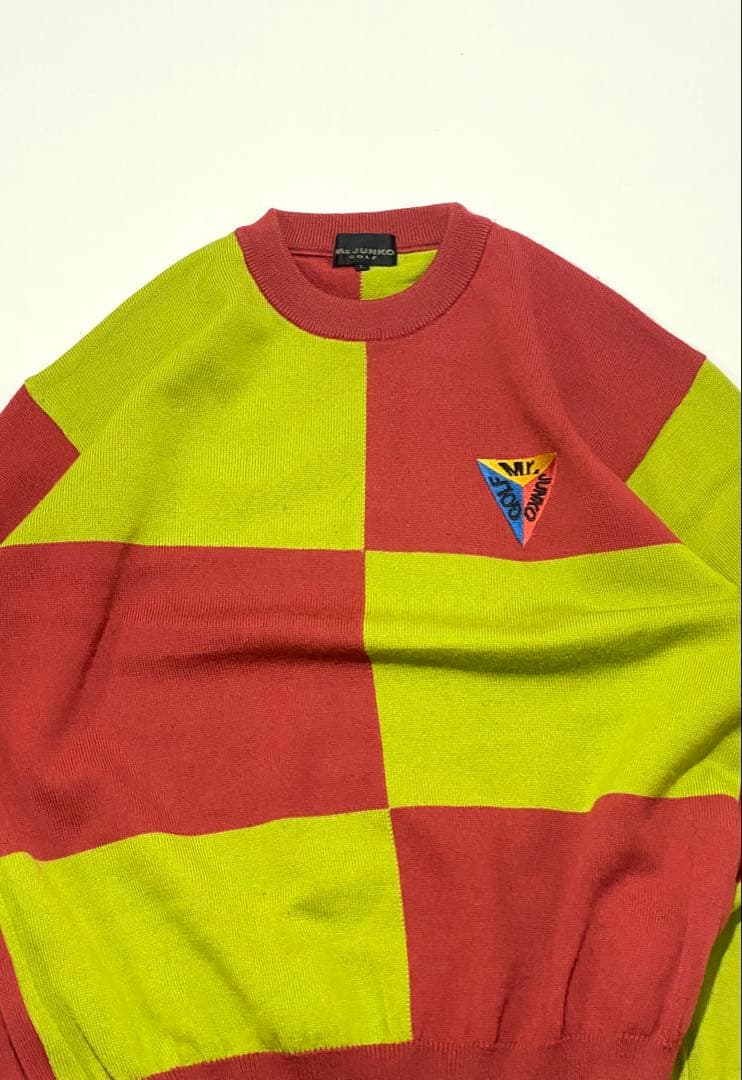 ミスタージュンコ・ゴルフ　デザインニット ウール　Lサイズ