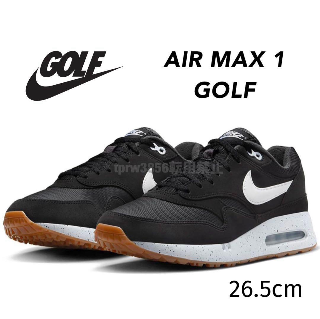 ナイキ ゴルフ 26.5cm エアマックス 1 シューズ スパイク 靴 黒