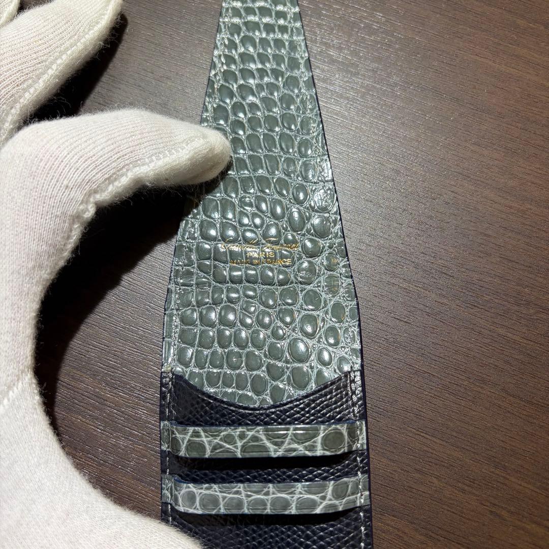 カミーユフォルネ CAMILLE FOURNETレザー×クロコダイル ペンケース