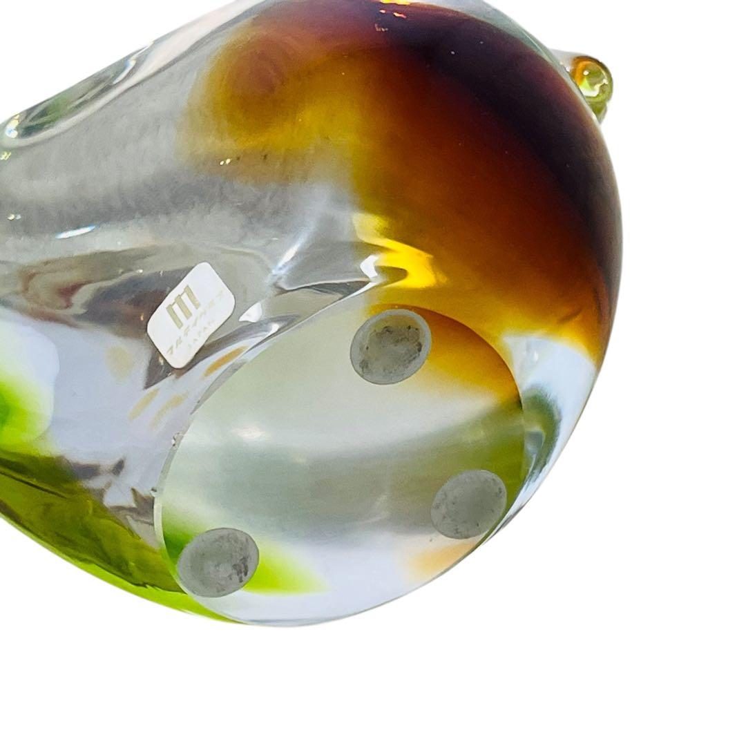 マルティグラス 鹿 ガラスオブジェ ペア 置物 大小セット レトロ