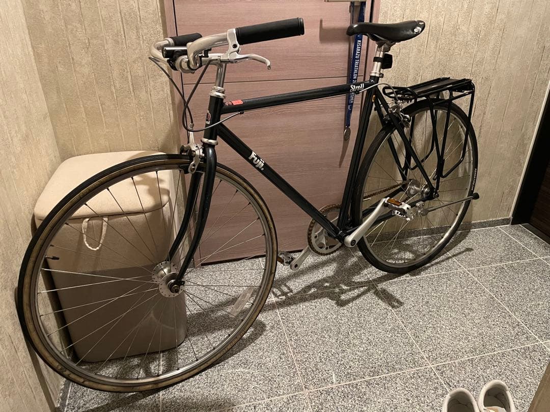 さ*も様 FUJI（フジ）STROLL ストロール 黒 700C シングルスピー