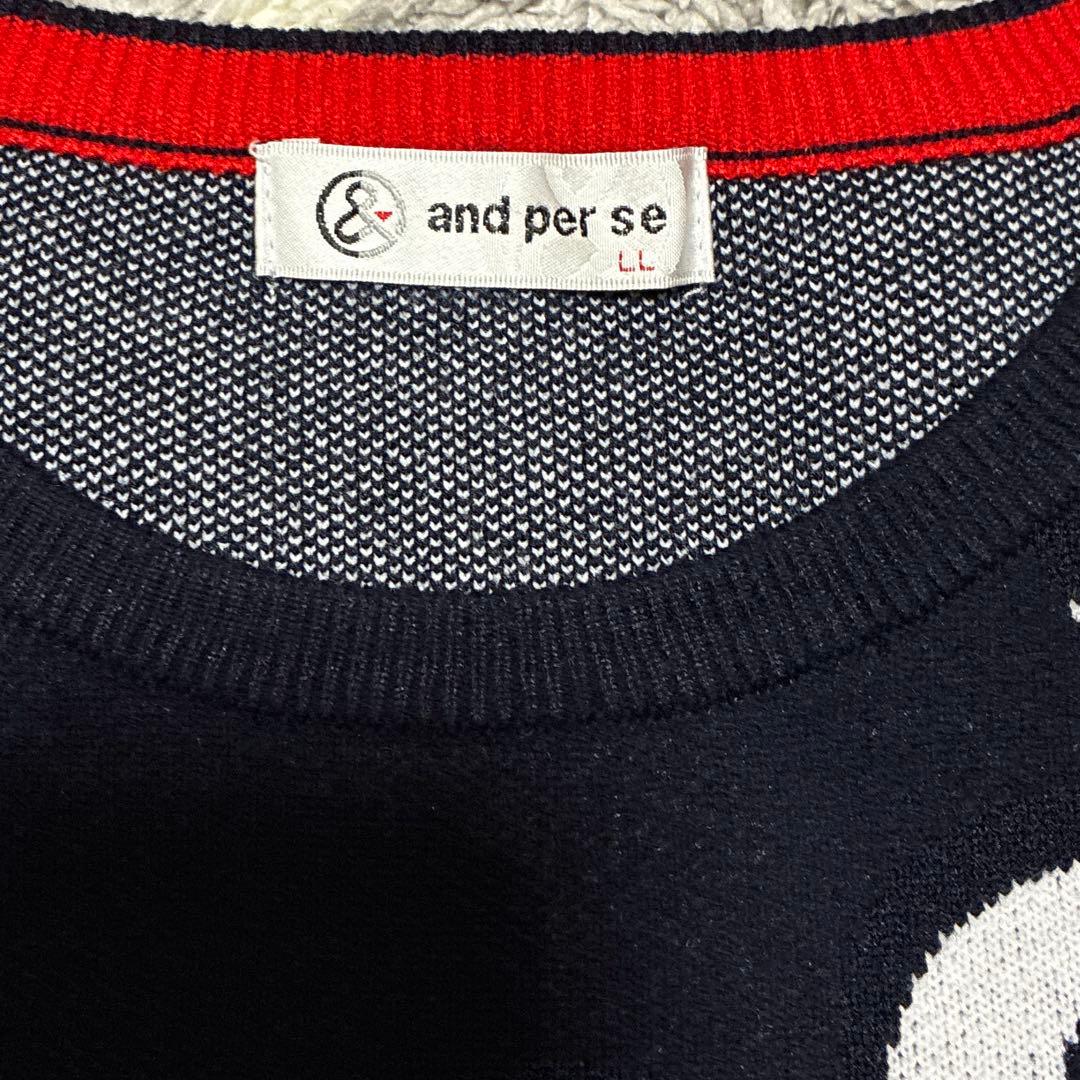 【美品】アンパスィ　長袖セーター　レディース　LL