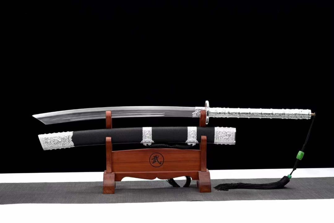 （延長版）-銀龍康熙戦刀 古兵器 武具　刀装具　日本刀　模造刀 居合刀 長尺