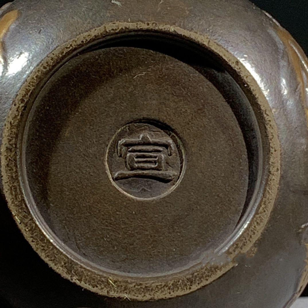 銅 細工 レリーフ歳寒三友松竹梅長把水筒 茶器 茶道具工芸品 美術品 置物