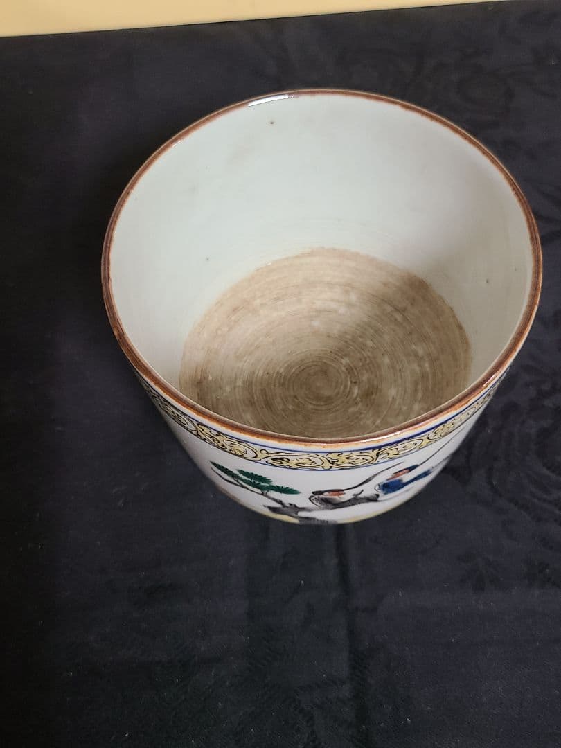 九谷焼須田菁華造猿々斗松竹梅火入