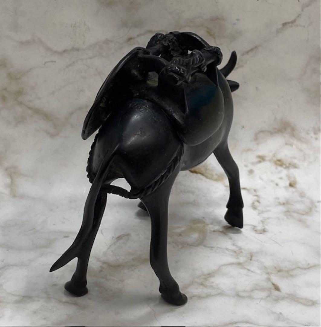 銅製　香炉　牛型　24や407