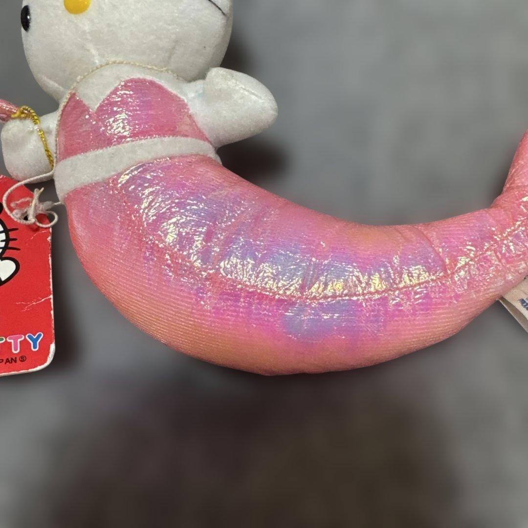 タグ付き希少品♡マーメイド　オーロラキティ♡1999♡ピンク人魚ぬいぐるみ