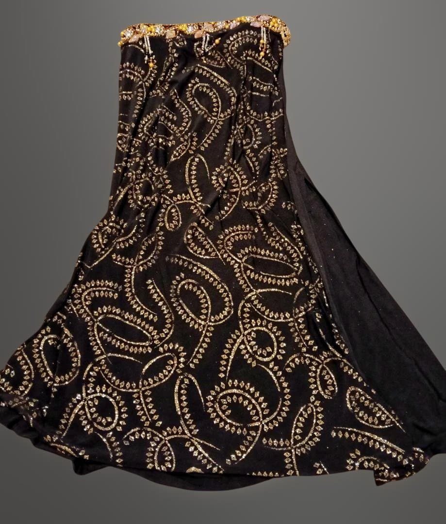 【新品Sale】エジプト製デザイナーズベリーダンス衣装Black