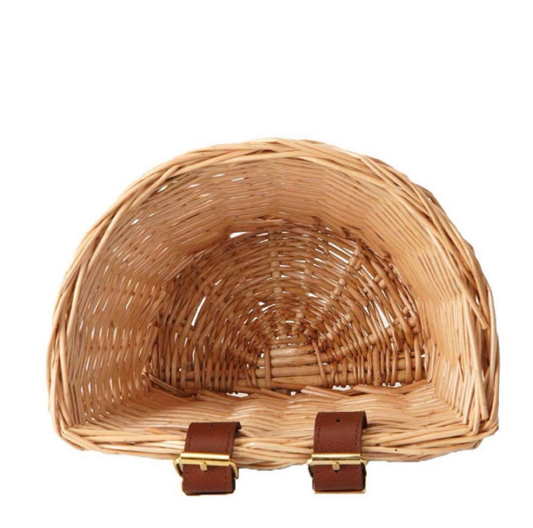 EIRONA キッズ 自転車 ウィッカー バスケット ブラウン