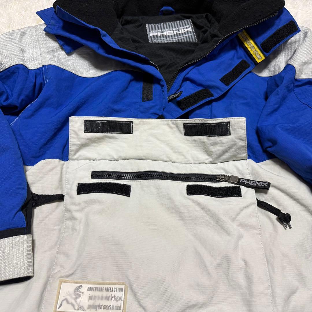 PHENIX スキーウェア上下セット M/L 青灰【E-70】