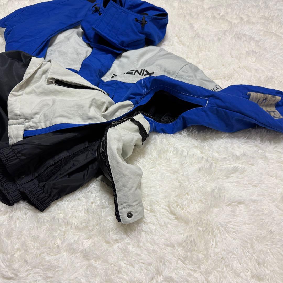 PHENIX スキーウェア上下セット M/L 青灰【E-70】