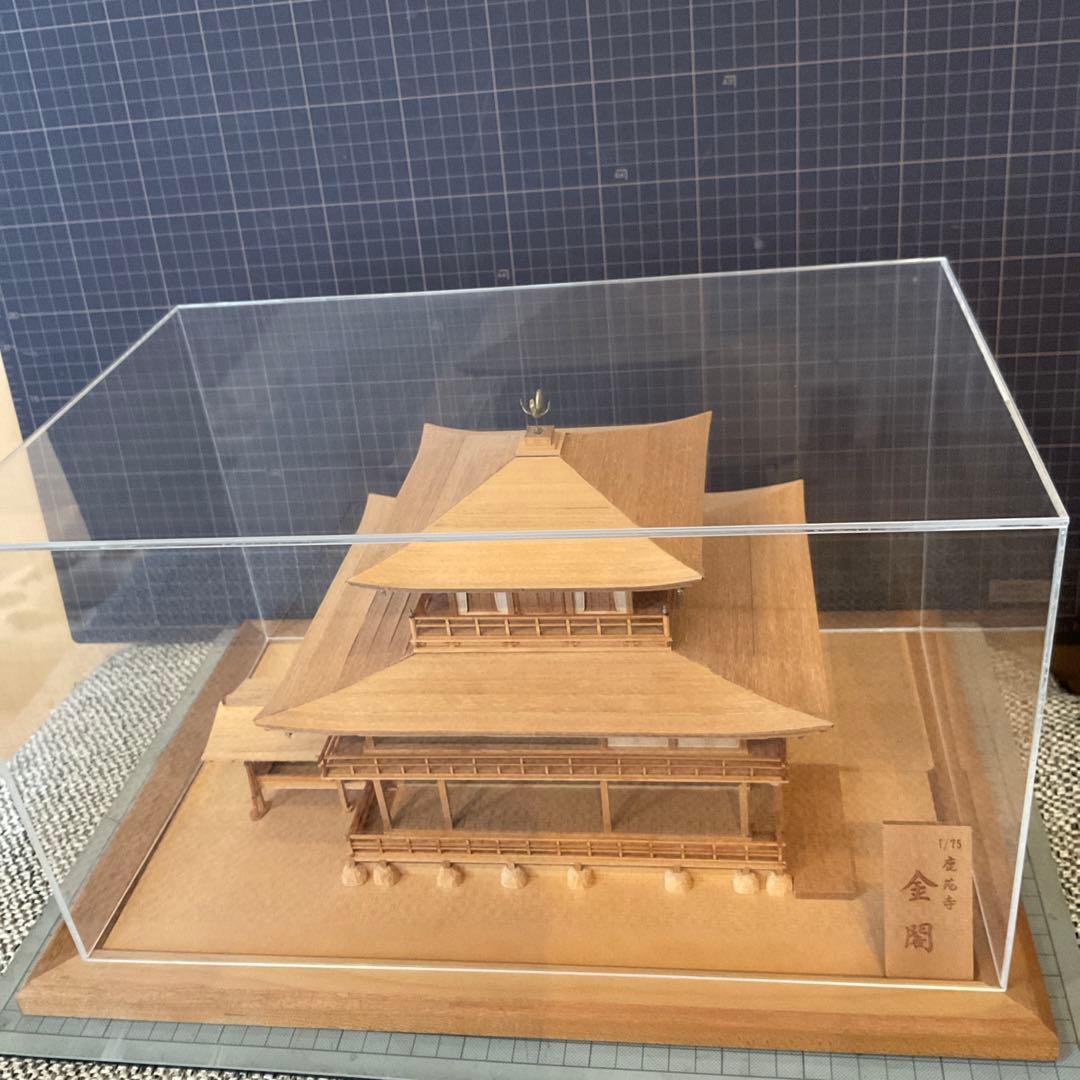 完成品　Woody JOE/ウッディジョー 1/75 金閣　白木作り【組立済み】