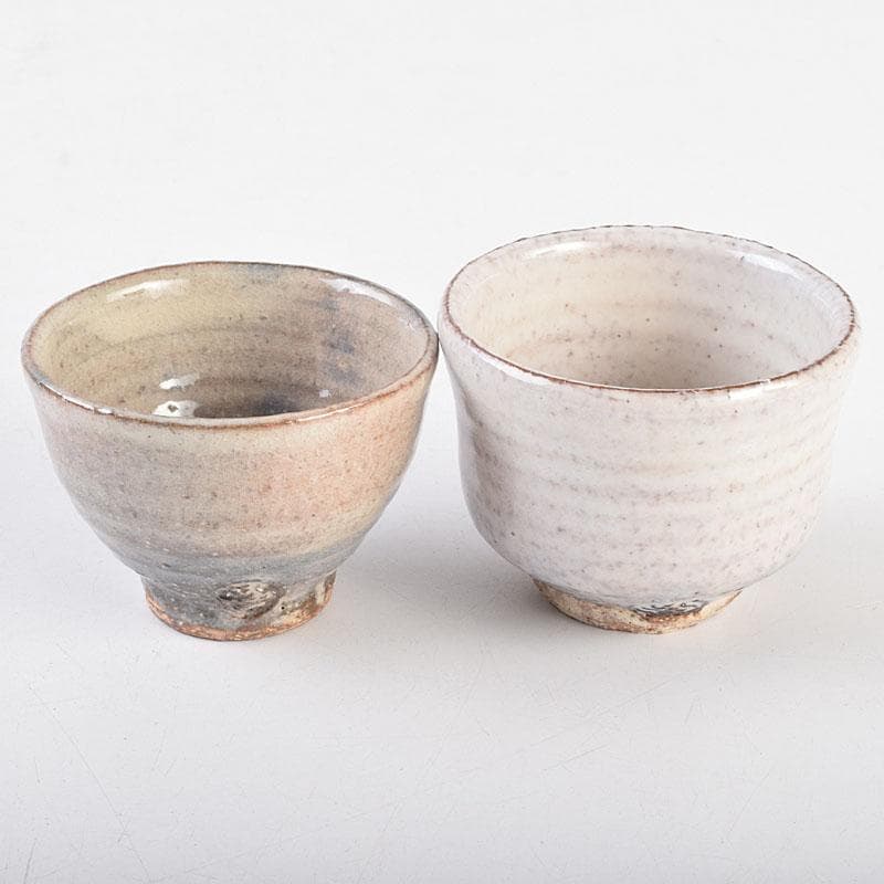 萩焼　十五代坂倉新兵衛造　盃　共箱　2点まとめて　V　R9151