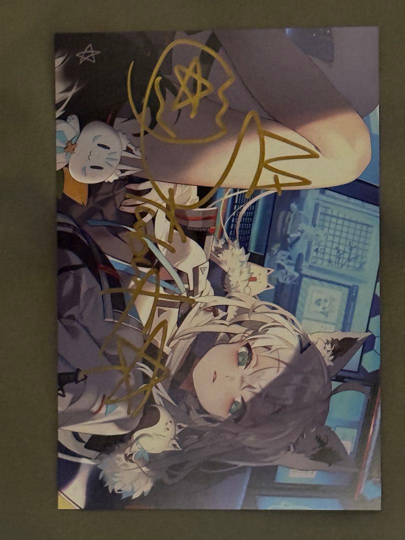 ホロライブ　白上フブキ　直筆サインポストカード2枚セット