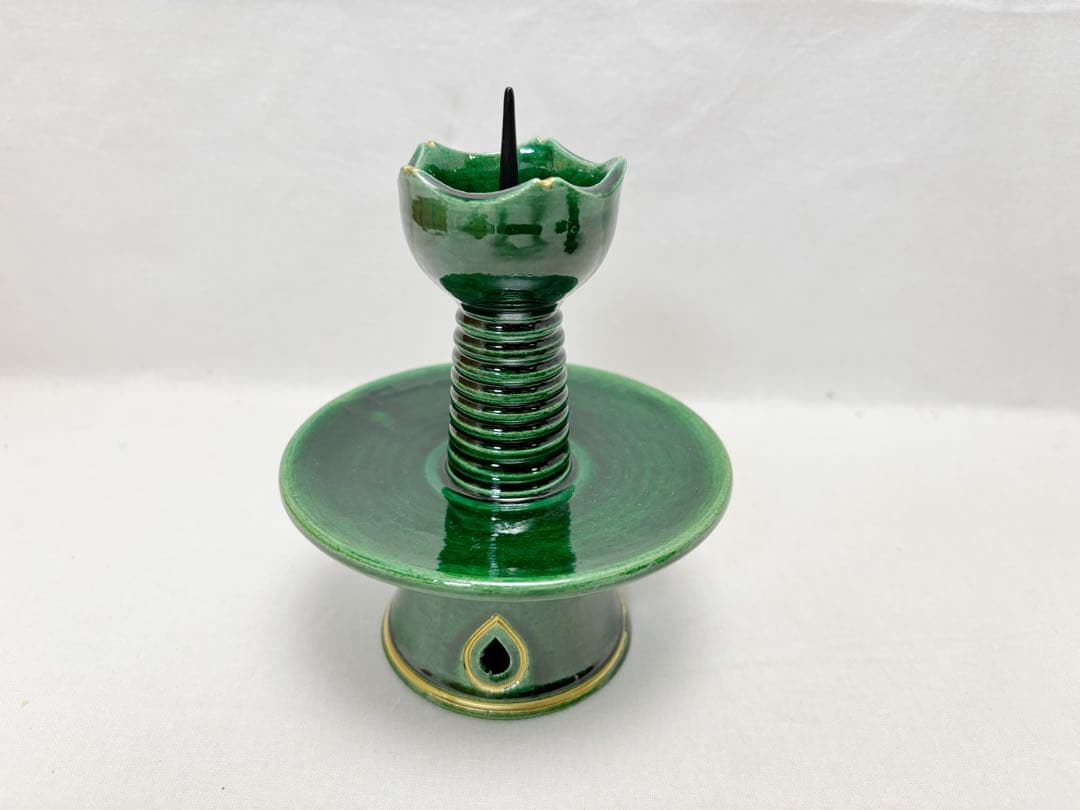 未使用 茶道具 佐々木松楽作 青楽 三ツ具足 利休忌 陶印 七事式 紙箱