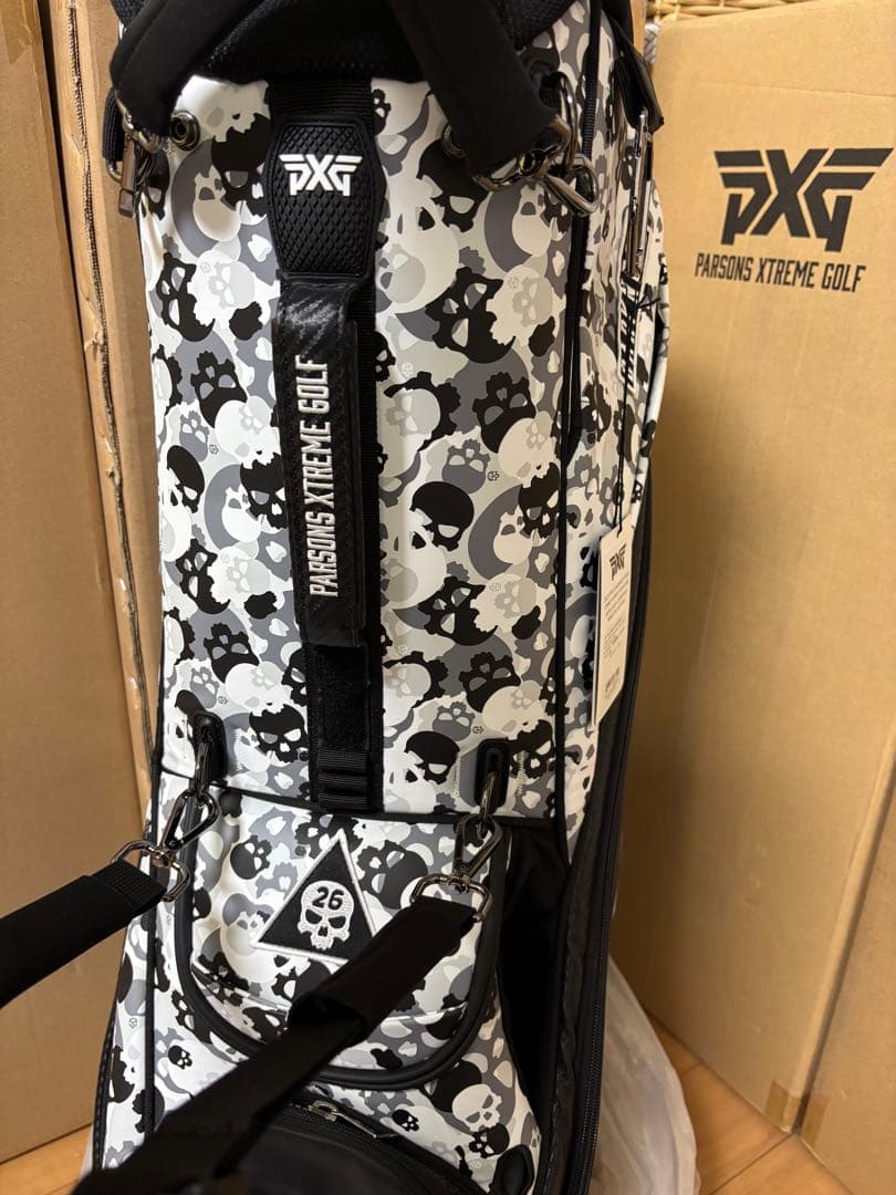 PXG ダークネス スカルカモ ハイブリッドスタンドバッグ 6分割 未使用展示品