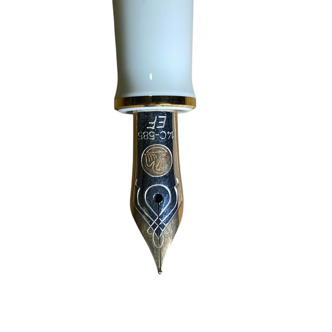 極美品✨ペリカン　M400 ホワイトトートイス　万年筆　14C-585 EF