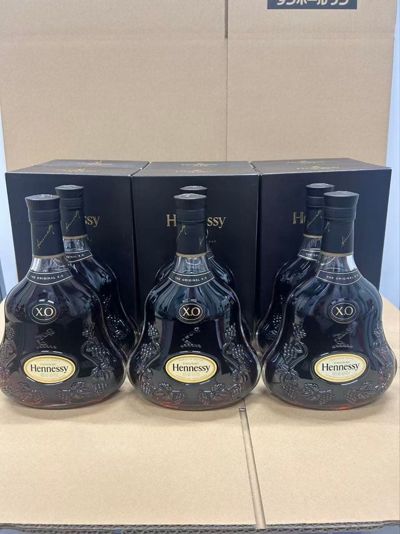 古酒 並行 Hennessy ヘネシー XO 黒キャップ 箱付き 6点セット