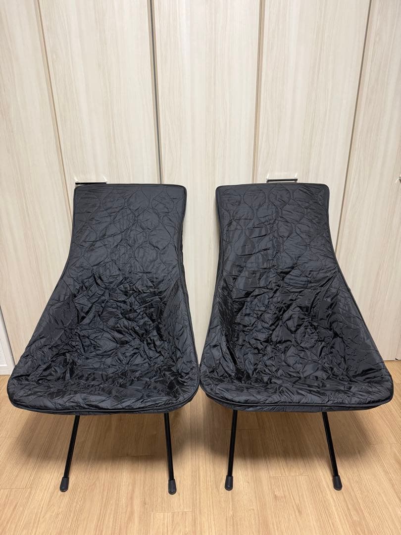 ヘリノックス サンセットチェア ブラック&替えシートコヨーテ　2脚セット