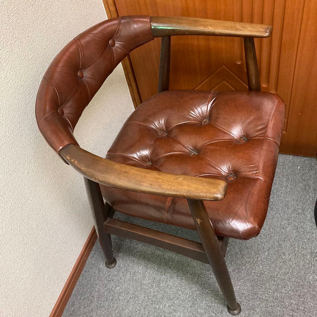 激レア　辻木工 レトロ 木製 アームチェア TSUJI 椅子 イス ビンテージ