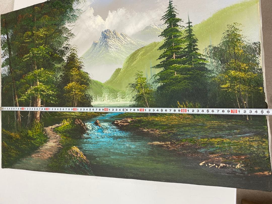 3-3302 風景画 油絵 絵画 油彩画 肉筆 美術 アンティーク　額縁無　油彩