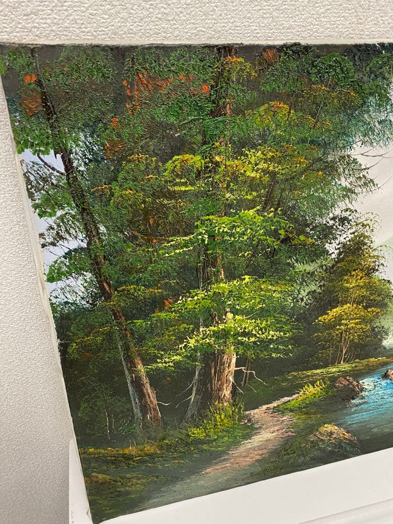 3-3302 風景画 油絵 絵画 油彩画 肉筆 美術 アンティーク　額縁無　油彩