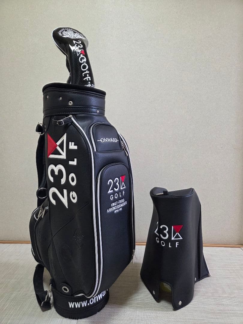 ゴルフ　キャディバッグ　23区ゴルフ　ツアータイプ【希少ド迫力！】(おまけ付き)