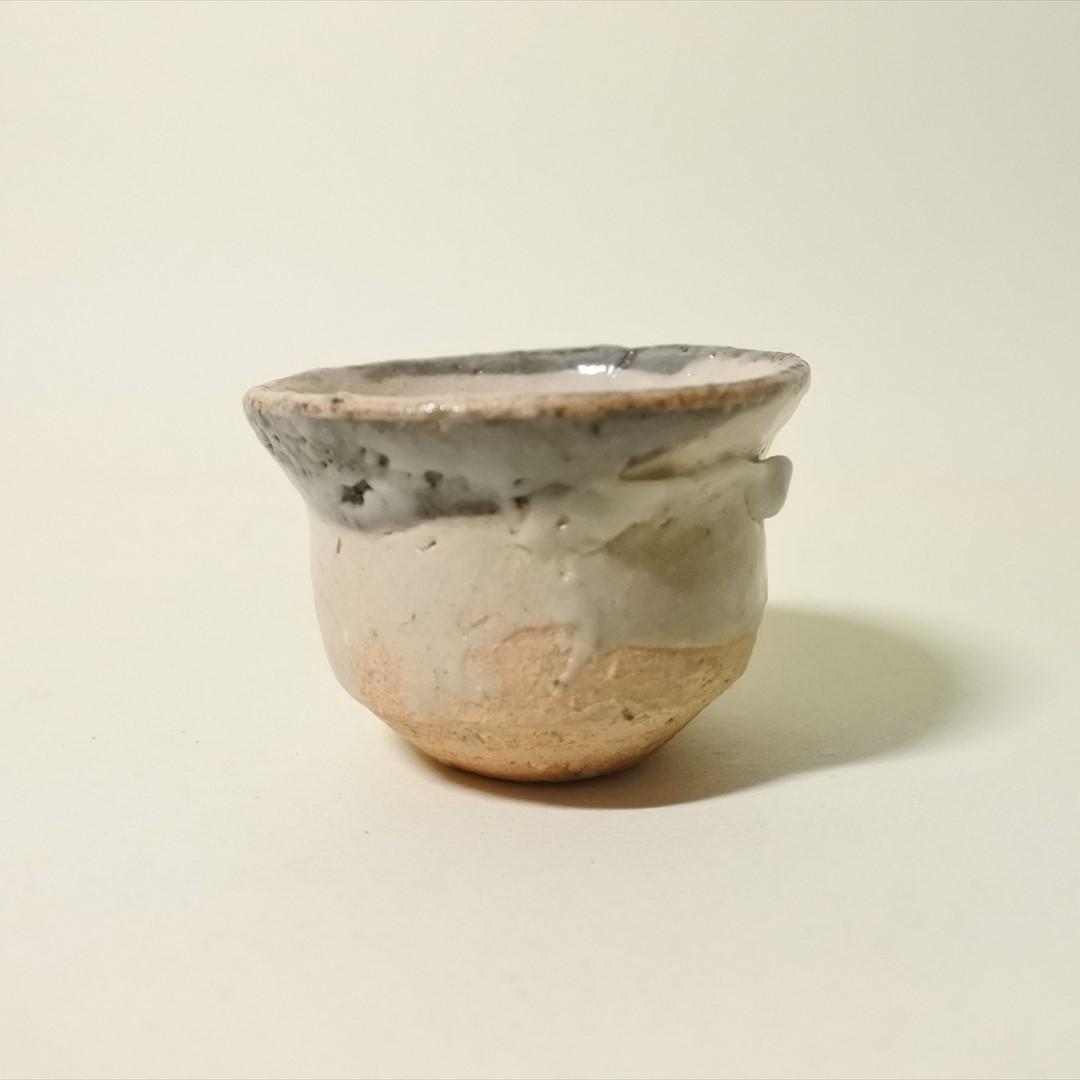 現代作家　杉本泥牛　杉本立夫　唐津　皮鯨　盃　酒器 b