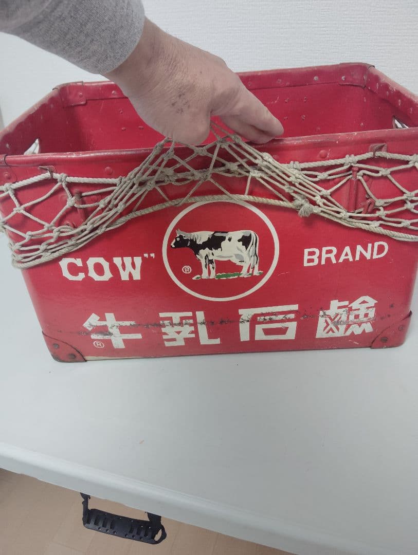 牛乳石鹸　ボテ箱　ぼて箱　ネット付き　レトロ　　スーパーカブ