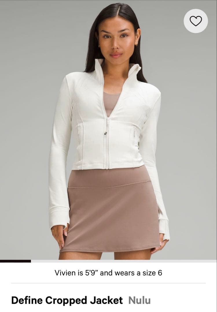 Lululemon Define Jacket Cropped Nuluサイズ4
