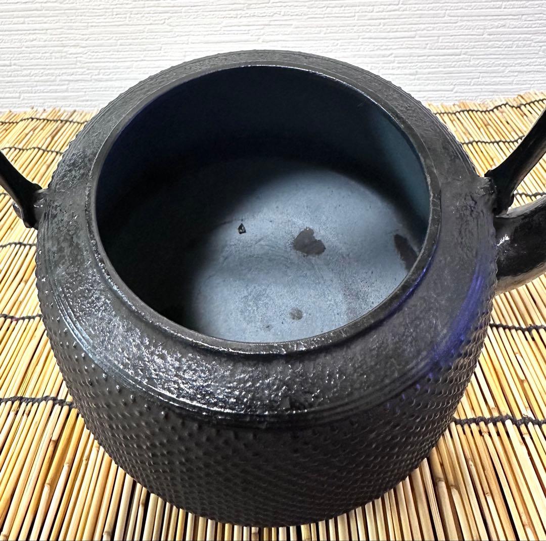 未使用品　工房和秋 金野 和秋作 １５型九重アラレ　南部鉄瓶　南部鉄器　鉄瓶