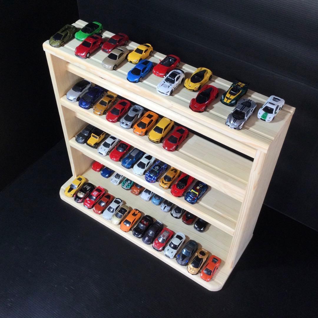 トミカ収納棚　7段　112台収納　木製　(新品)