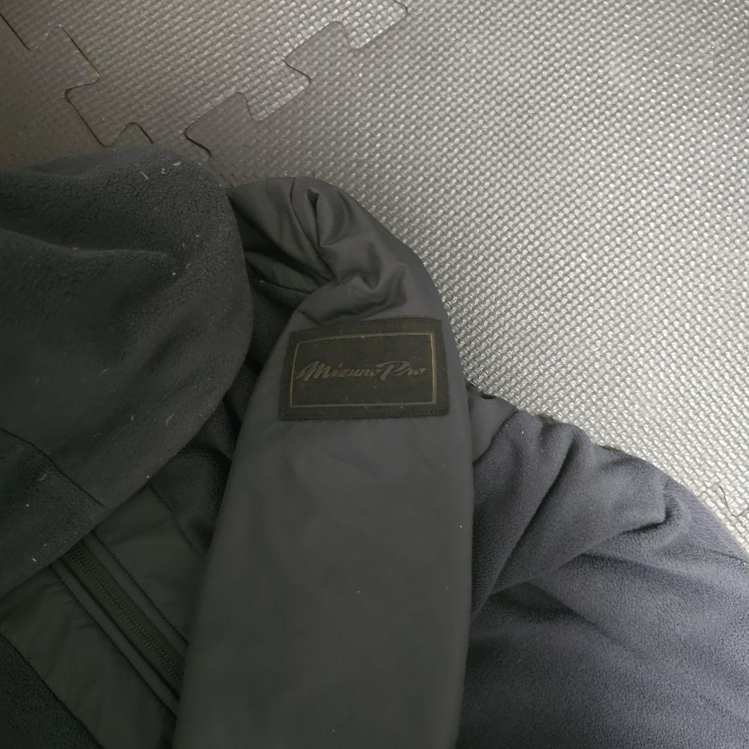 ミズノプロ フリース フルジップパーカー ブラック Oサイズ