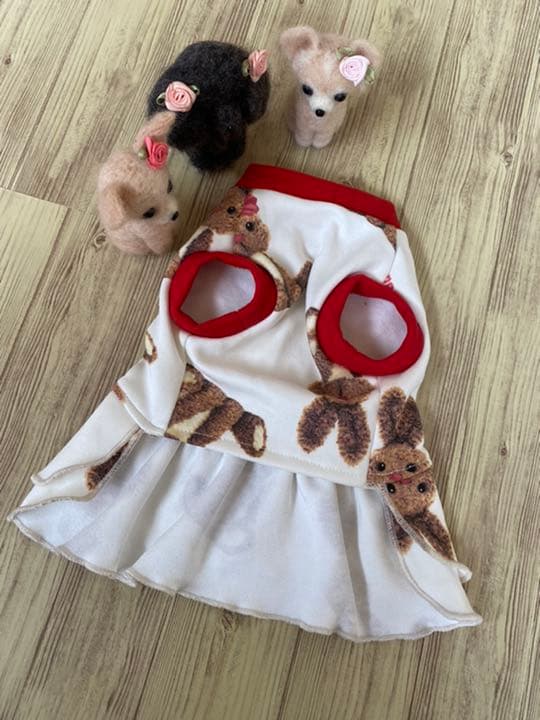 犬服 ワンピース(SS)  ꒡̈⃝Lily꒡̈⃝ハンドメイド   値下げしました