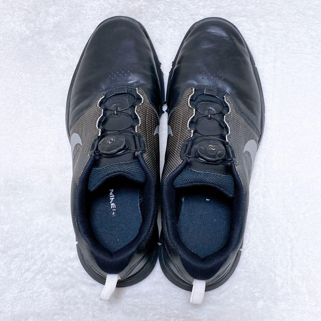 美品　NIKE エクスプローラーBOA　ゴルフシューズ　スパイクレス　ブラック