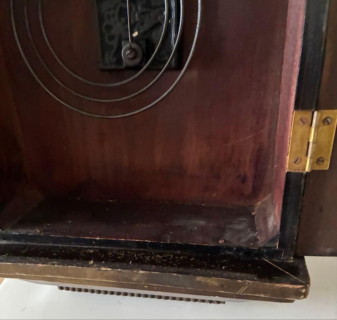 昭和レトロ　ヴィンテージ　振り子時計　 木製柱壁掛け時計