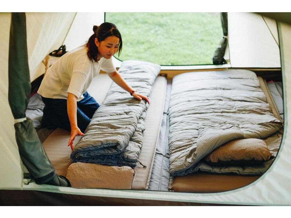  peak 寝袋 ２個セット グレー