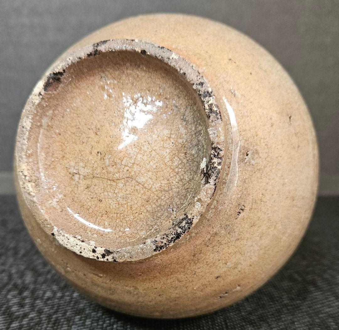 朝鮮古美術　朝鮮古陶磁器　古玩　李朝　堅手　広口　徳利　花入れ　茶道具　茶器